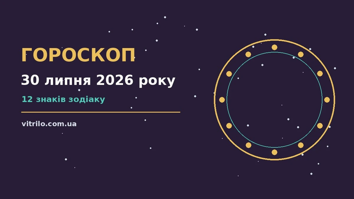 Зоряне небо над містом у сутінках як символ гороскопу на 30 липня 2026