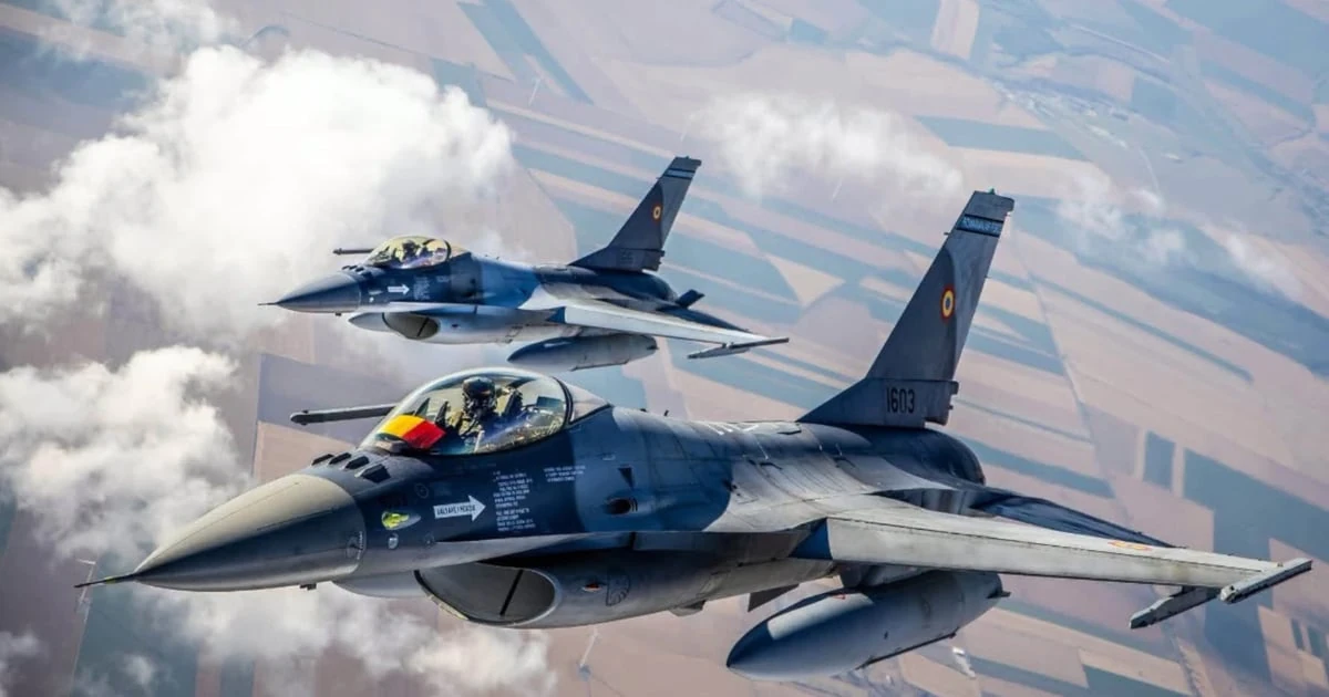 Винищувач F-16 румунських Військово-повітряних сил (ілюстративне фото Міністерства оборони Румунії)
