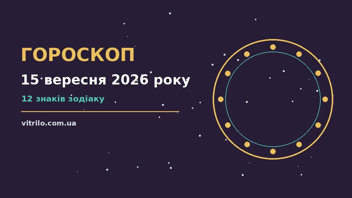 Щоденний гороскоп на 15 вересня 2026 року для дванадцяти знаків зодіаку