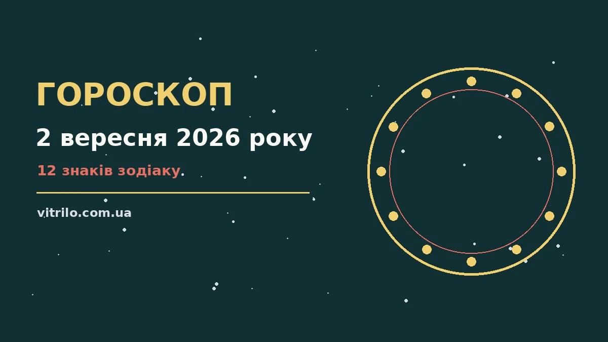 Гороскоп на 2 вересня 2026 року: ритм дня для 12 знаків про фінанси та особисте життя