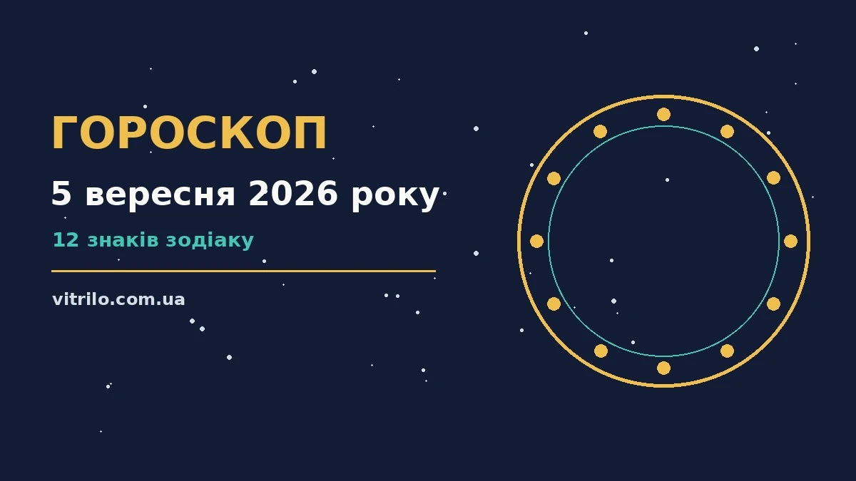 Гороскоп на 5 вересня 2026 року: планування, навчання і завершення справ