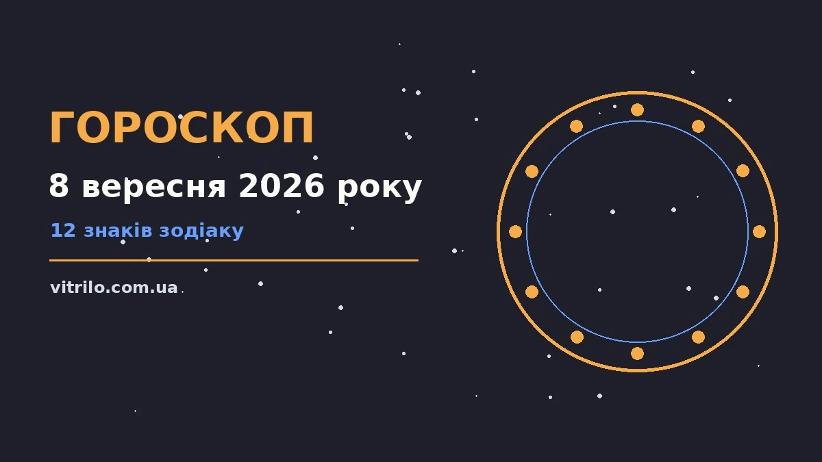 Зоряний гороскоп на 8 вересня 2026 року: фінанси, стосунки та особисті межі для 12 знаків