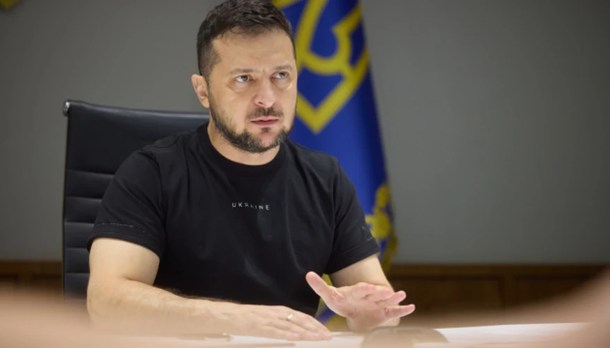 Президент Володимир Зеленський під час інтерв'ю