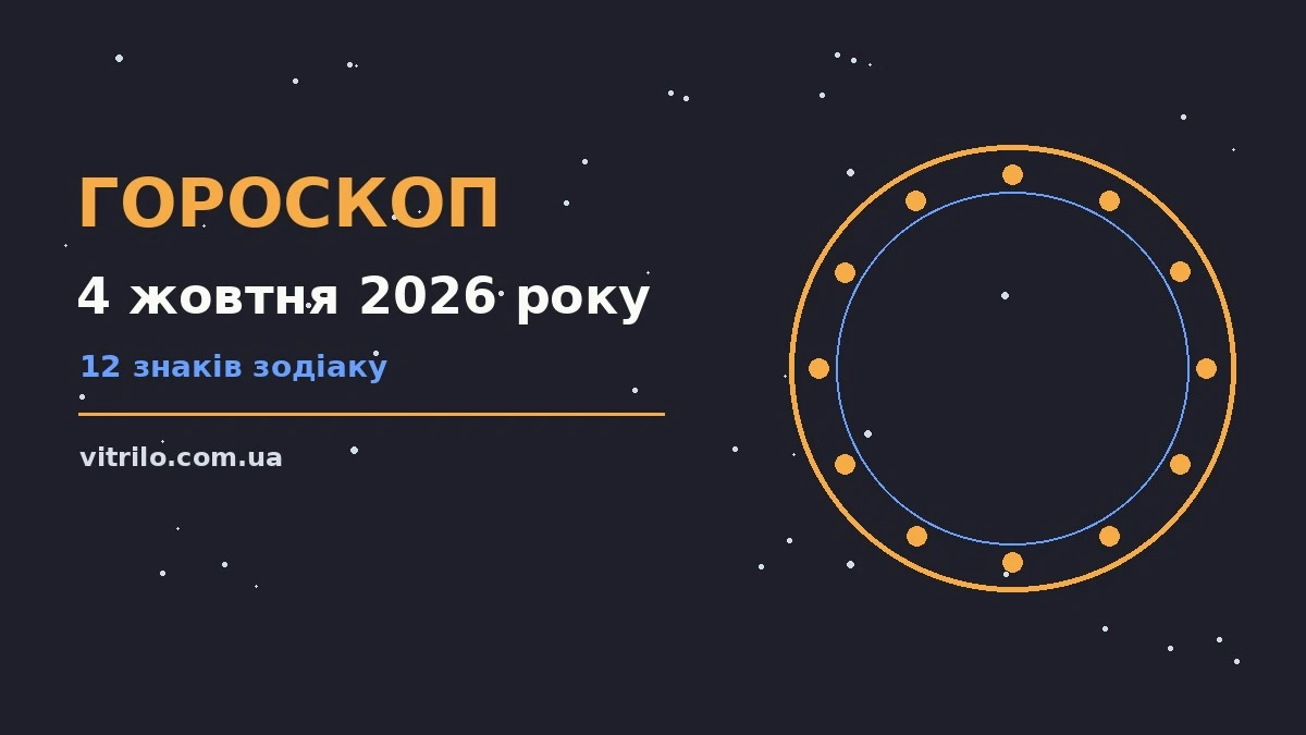 Недільний гороскоп на 4 жовтня 2026 року: фінанси, родина і спокійний ритм дня